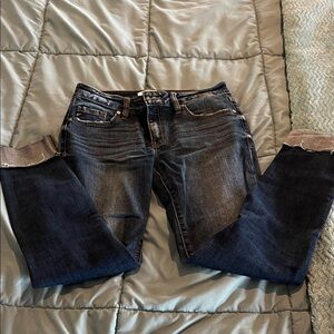 KanCan Dark Wash Cropped Ankle Jeans